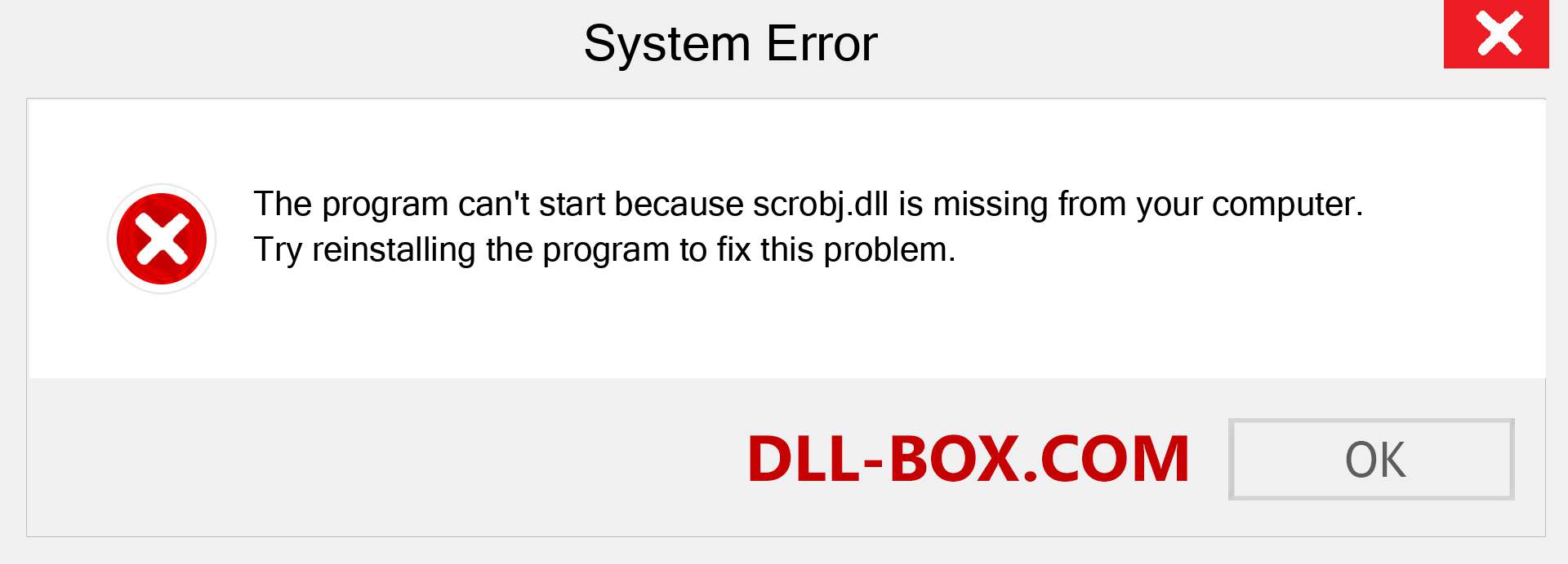  scrobj.dll file is missing?. Download for Windows 7, 8, 10 - Fix  scrobj dll Missing Error on Windows, photos, images